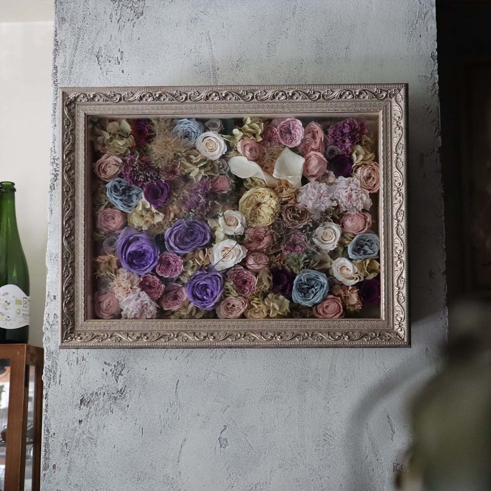 être au septième ciel 【ガラスカバーつきフラワーフレーム｜絵画の