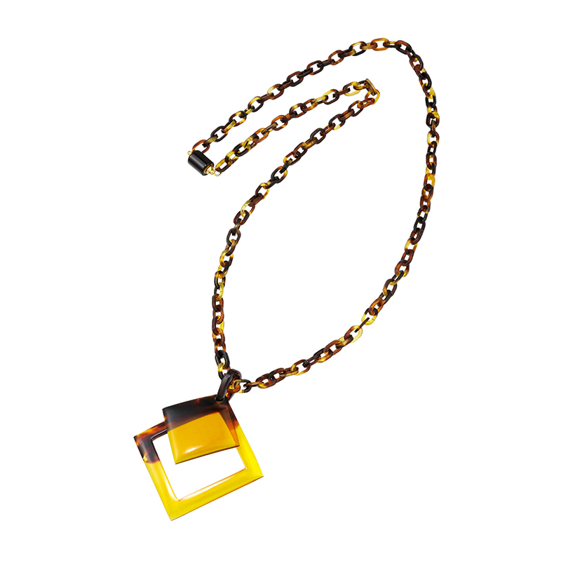 GSTV 本べっ甲 スクエア ネックレス