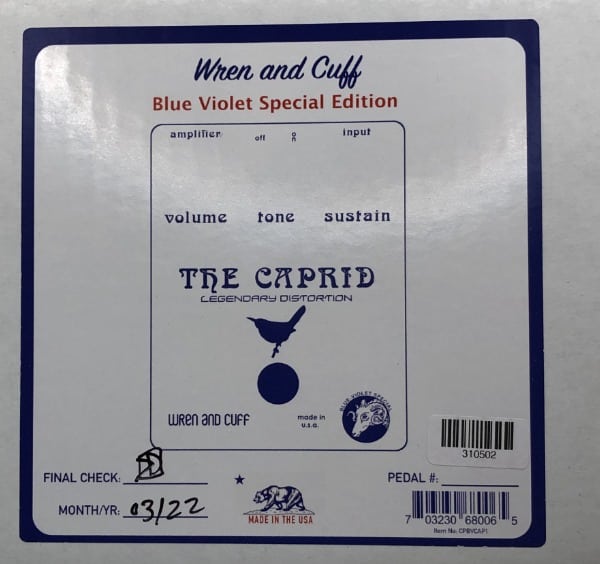 Wren and Cuff Caprid OG Blue-Violet- Guitar FX Direct