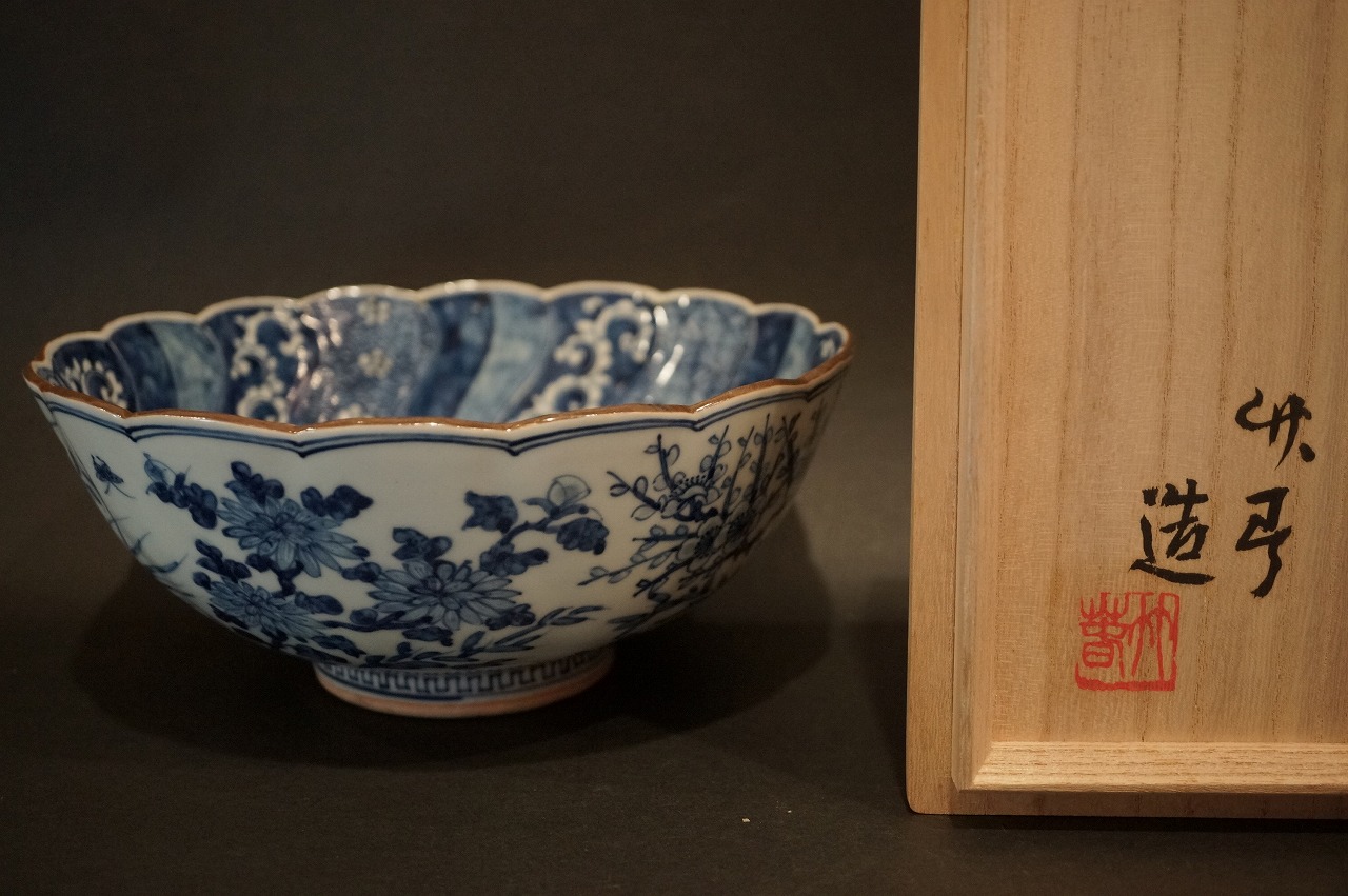 初代川瀬竹春 祥瑞花鳥図鉢 | 美術商玉齋