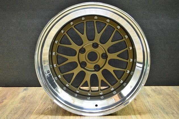 BBSLMを艶消ブロンズ塗装＆ダブルステップリム交換インチアップ