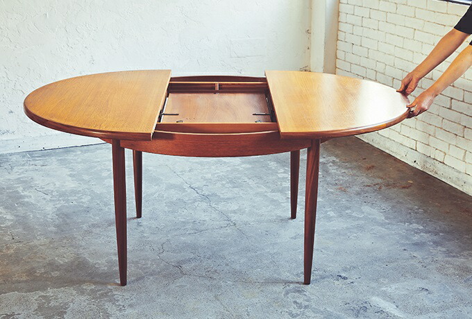 ジープラン ラウンド エクステンション ダイニング テーブル(天板のみ