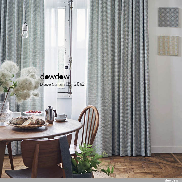 エンボス花柄グレー系ドレープカーテン150x100cm 2セット エンボス花柄