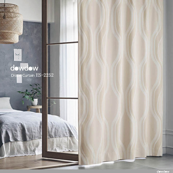 北欧モダン】爽やかな幾何学柄の遮光カーテン＆シェード【ES-2252