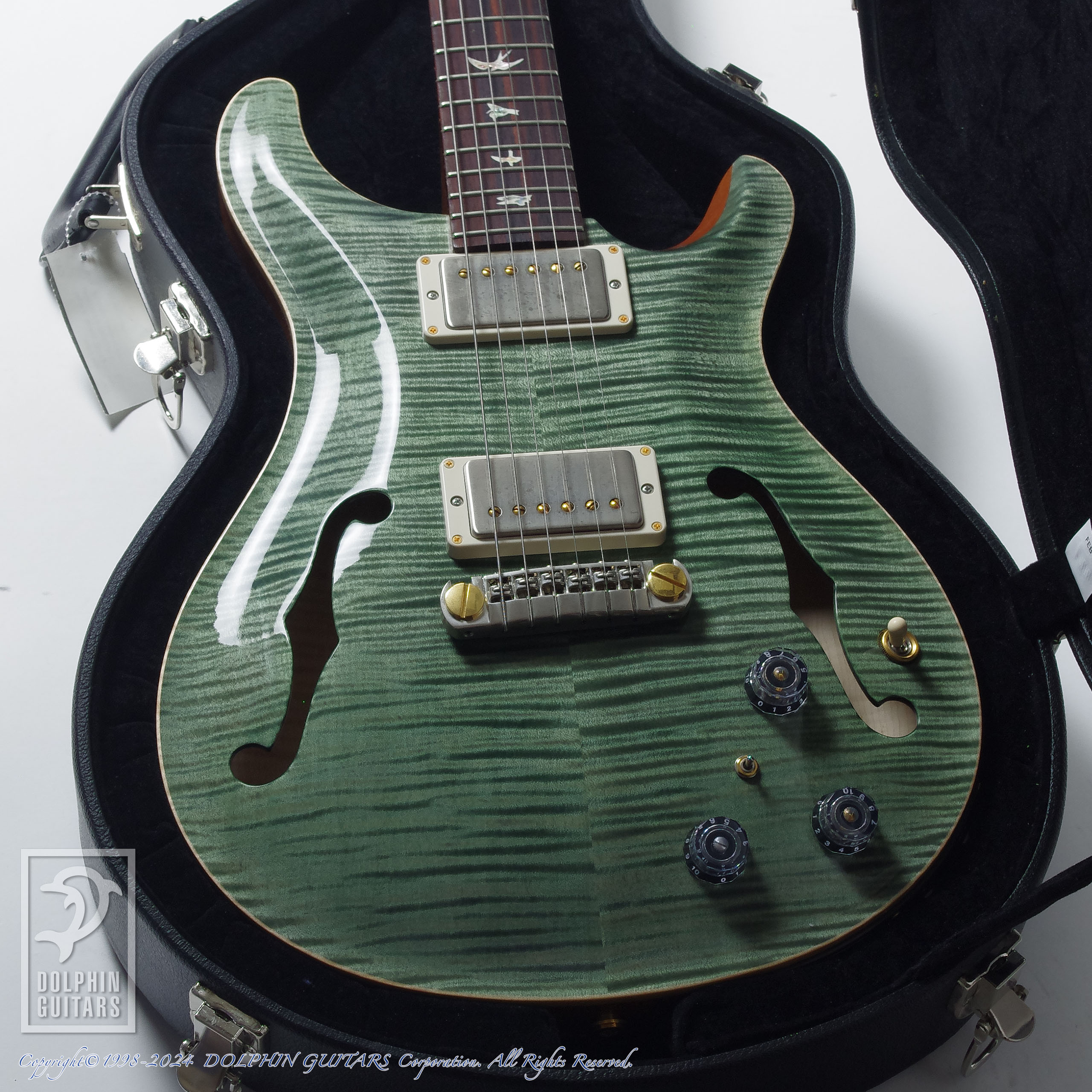 PAUL REED SMITH Hollowbody Ⅱ Piezo 10 Top Trampas Green
