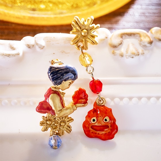 Donguri Closet】ハウルの動く城 ピアス 少年ハウル&カルシファー