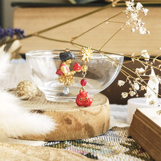 Donguri Closet】ハウルの動く城 ピアス 少年ハウル&カルシファー