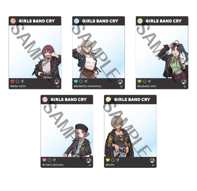 アニメ「ガールズバンドクライ」の新規描き下ろしイラストを使用した新