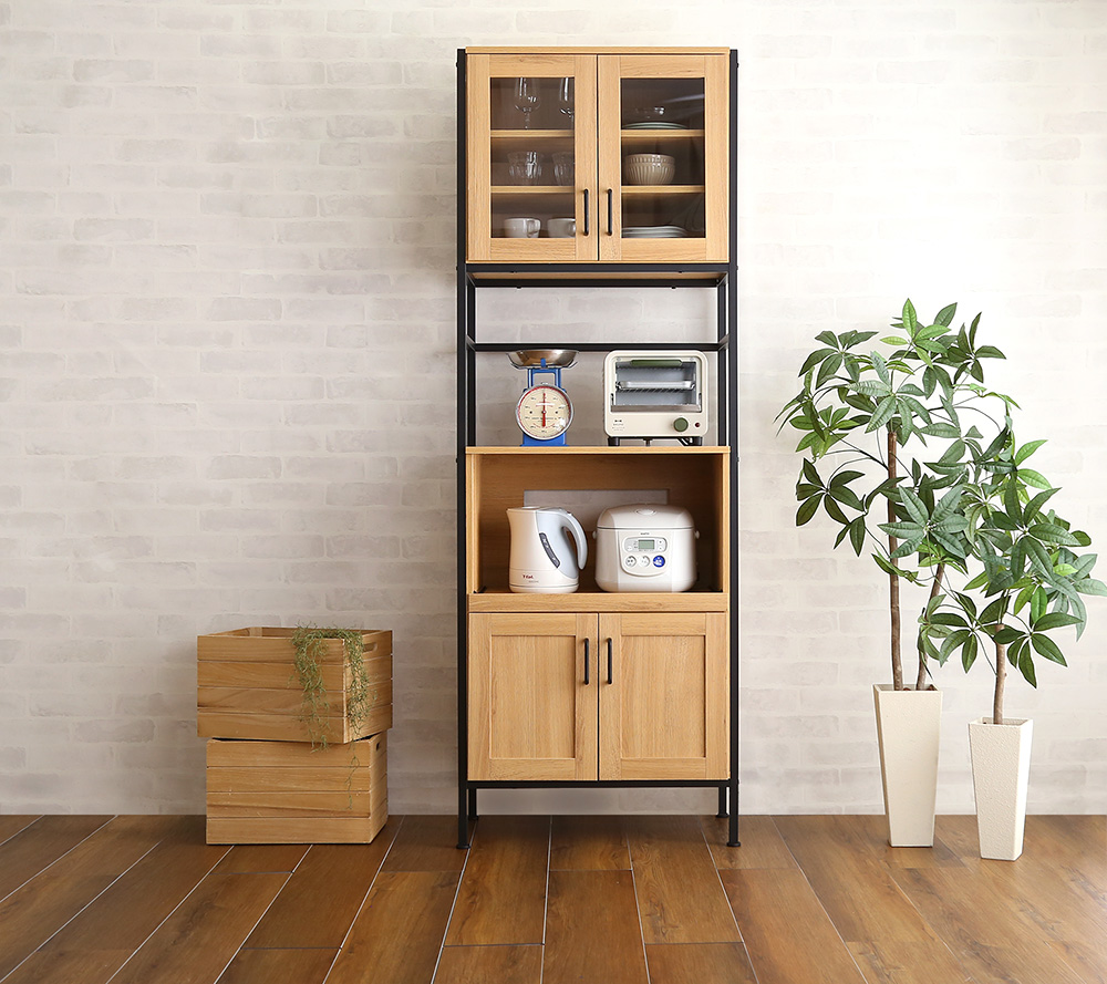 ヴィンテージ スリム食器棚(幅64cm) GREACK グリック - 家具専門店ど