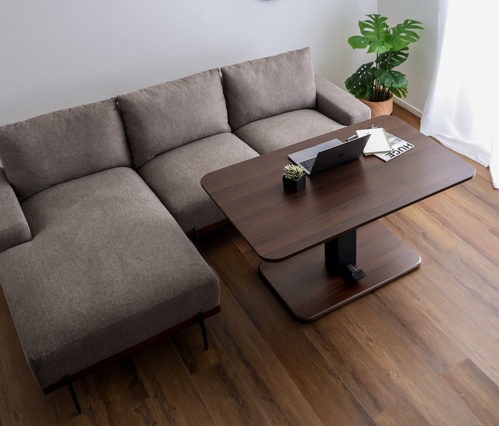 無段階ペダル式ガス圧昇降テーブル - 家具専門店どあどあ(西山商店)