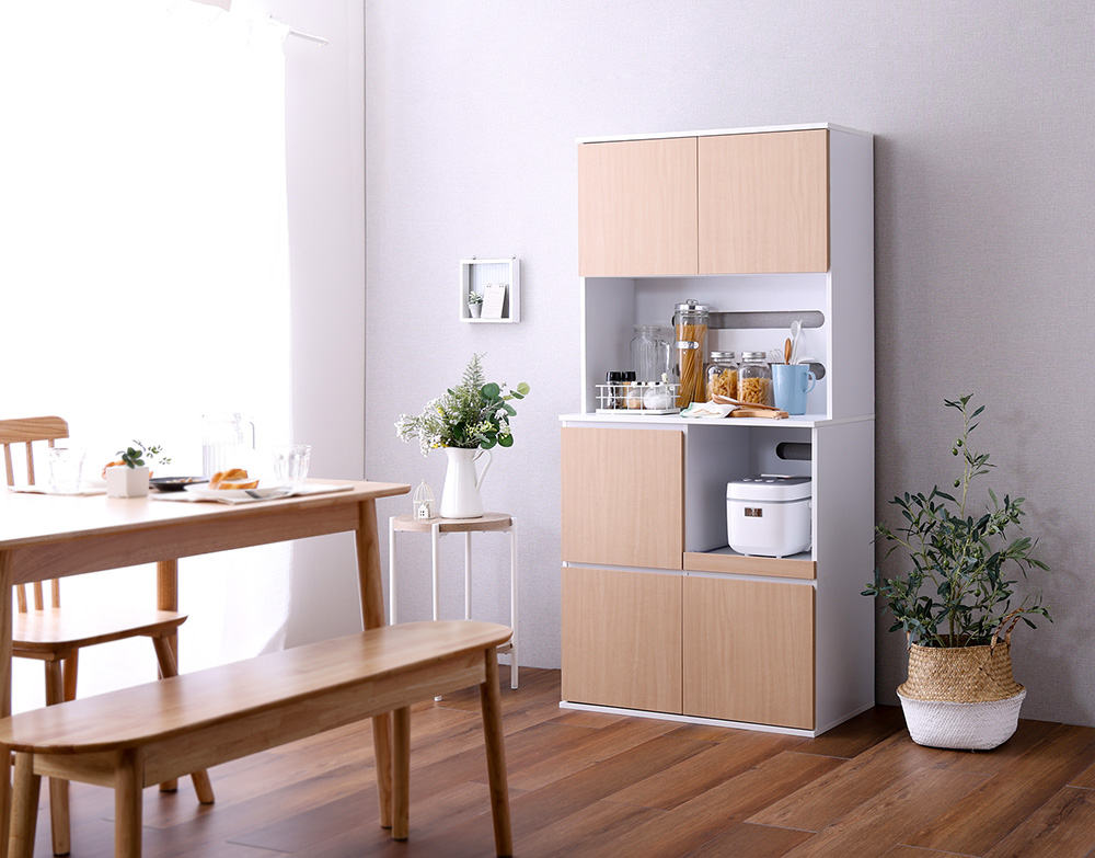 スリム食器棚 79cm幅 - 家具専門店どあどあ(西山商店)