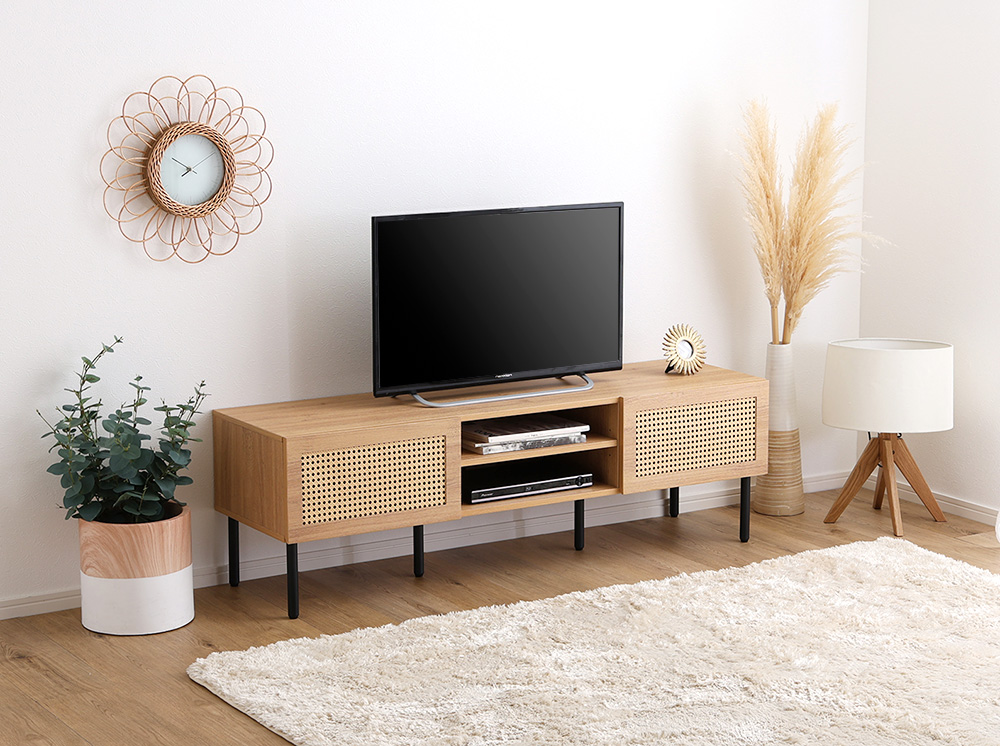 ラタン調テレビ台 140cm幅 - 家具専門店どあどあ(西山商店)