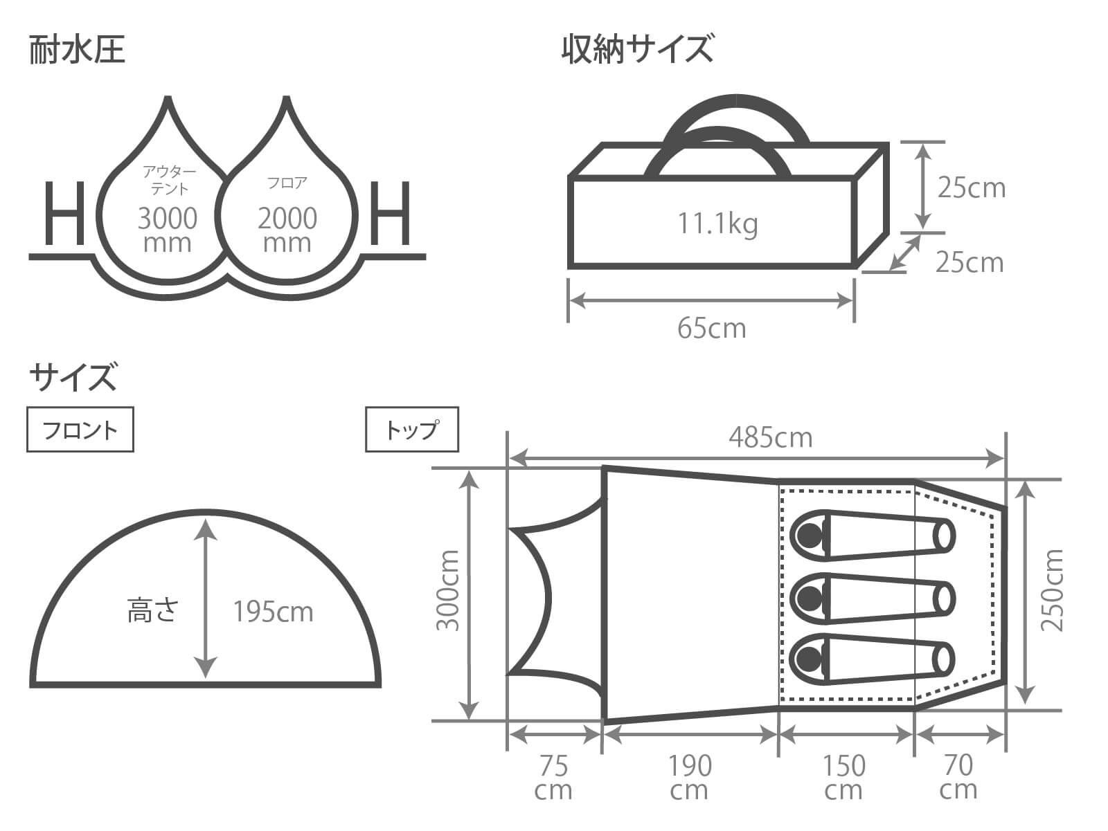 販売終了】カマボコテントスラッシュ T3-015-TN - DOD（ディーオー
