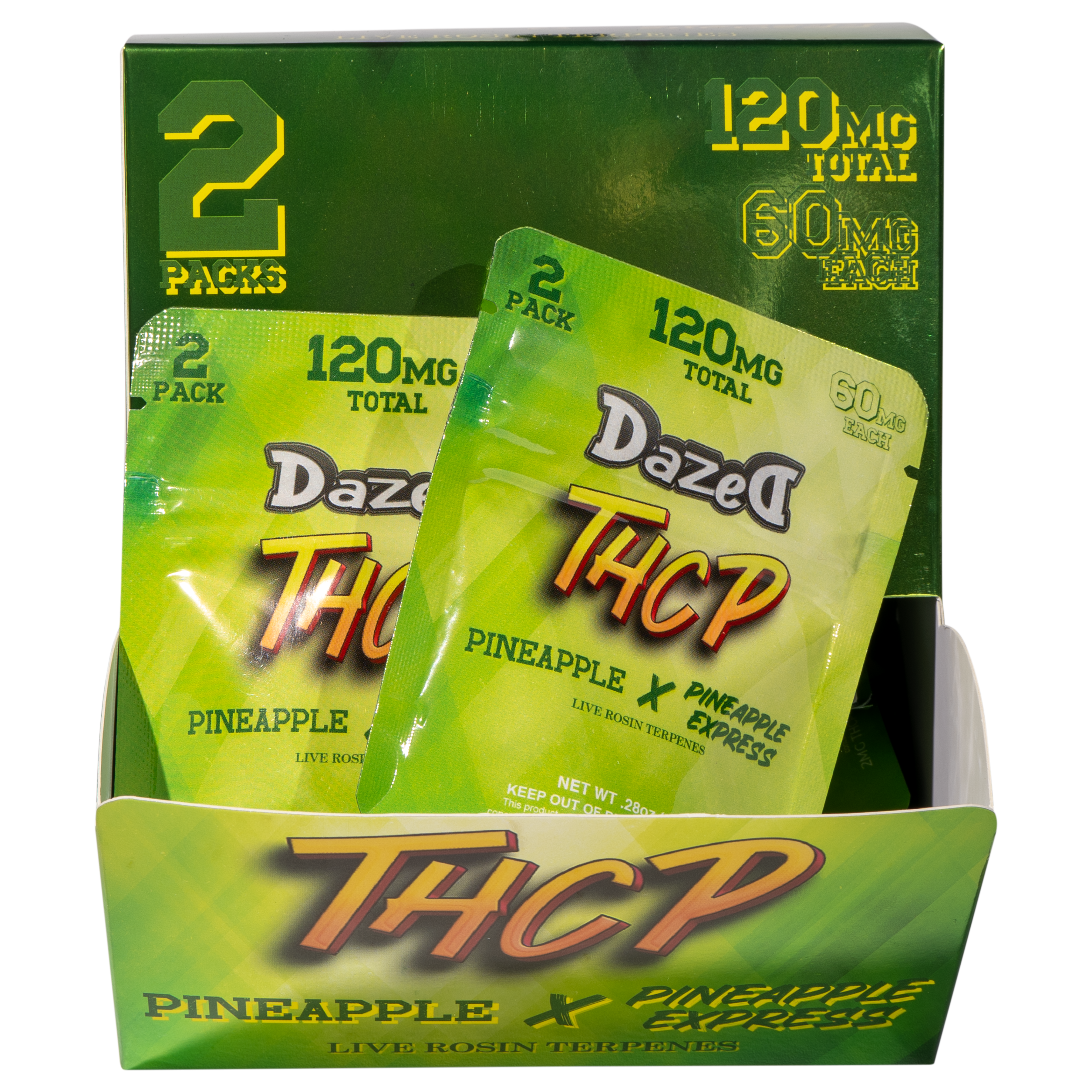 Gummy Dispenser 60mg 2 Pack THCP - Pineapple [30ct]