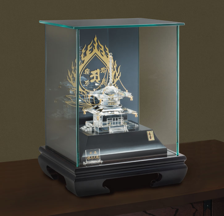 甲州水晶貴石細工「壇上伽藍 根本大塔」 田中佑幸 作 - 三宝堂