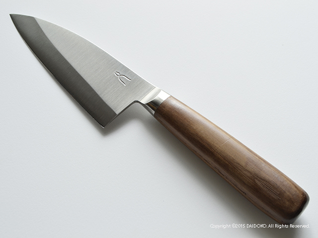 庖丁工房タダフサ 左利き用 【小出刃包丁】 抗菌炭火木/柴田文江デザイン