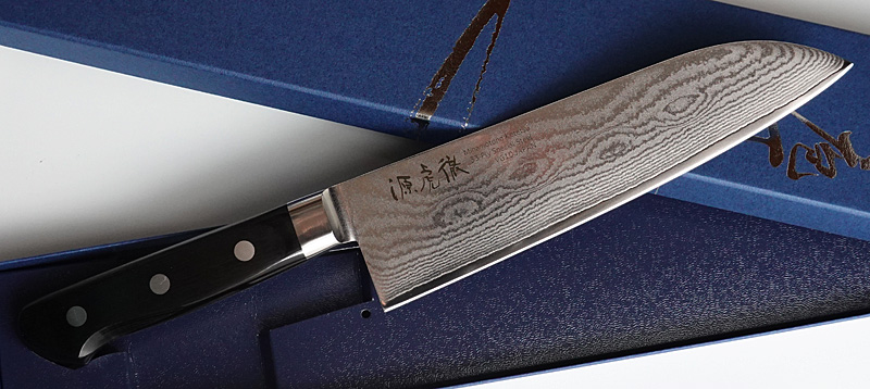 ダマスカス包丁専門店 ： 源虎徹ダマスカス 三徳