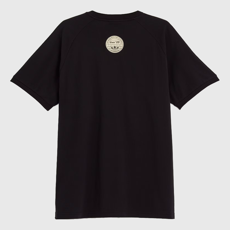 Adidas x Oasis Black 3-Stripes Tour T-Shirt – 2025 Drop