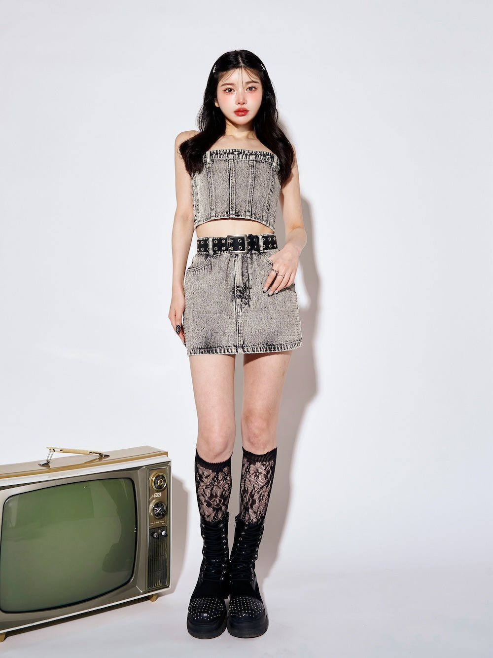 スタッズデニムベアトップ – Darich (ダーリッチ)