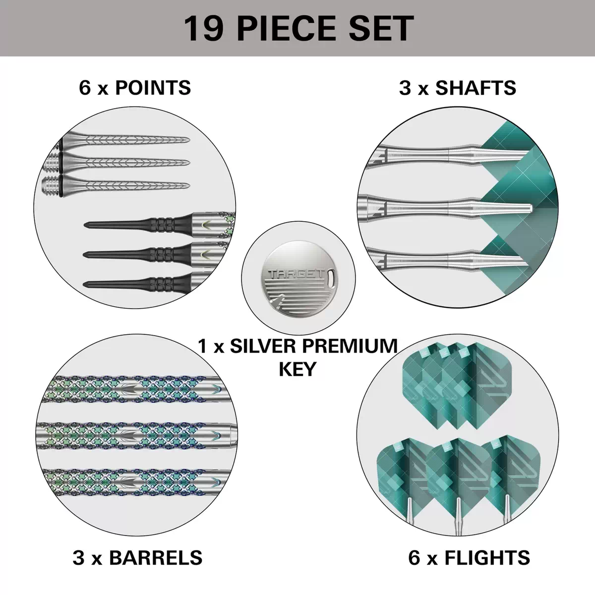 Target Darts Rove 10 90% Tungsten Soft Tip 18 grams