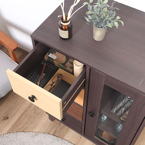 ウッドグラデーション キャビネット 引出4杯 96300 不二貿易