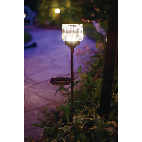 ソーラーガーデンライト KL-10389 キューブ 庭園灯 stick Cube