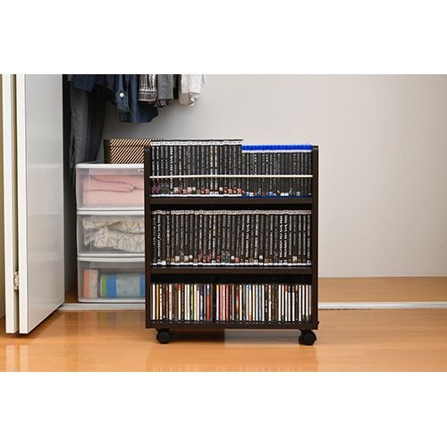 クローゼット収納 クローゼット本棚 キャスター付き SGT-0128-DB JK
