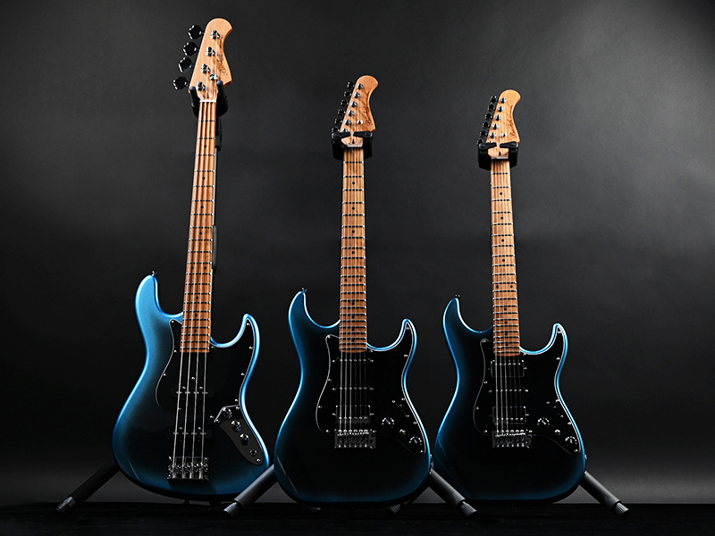 ステンレスフレットを採用した最新機種に個性あふれるバーストカラーが