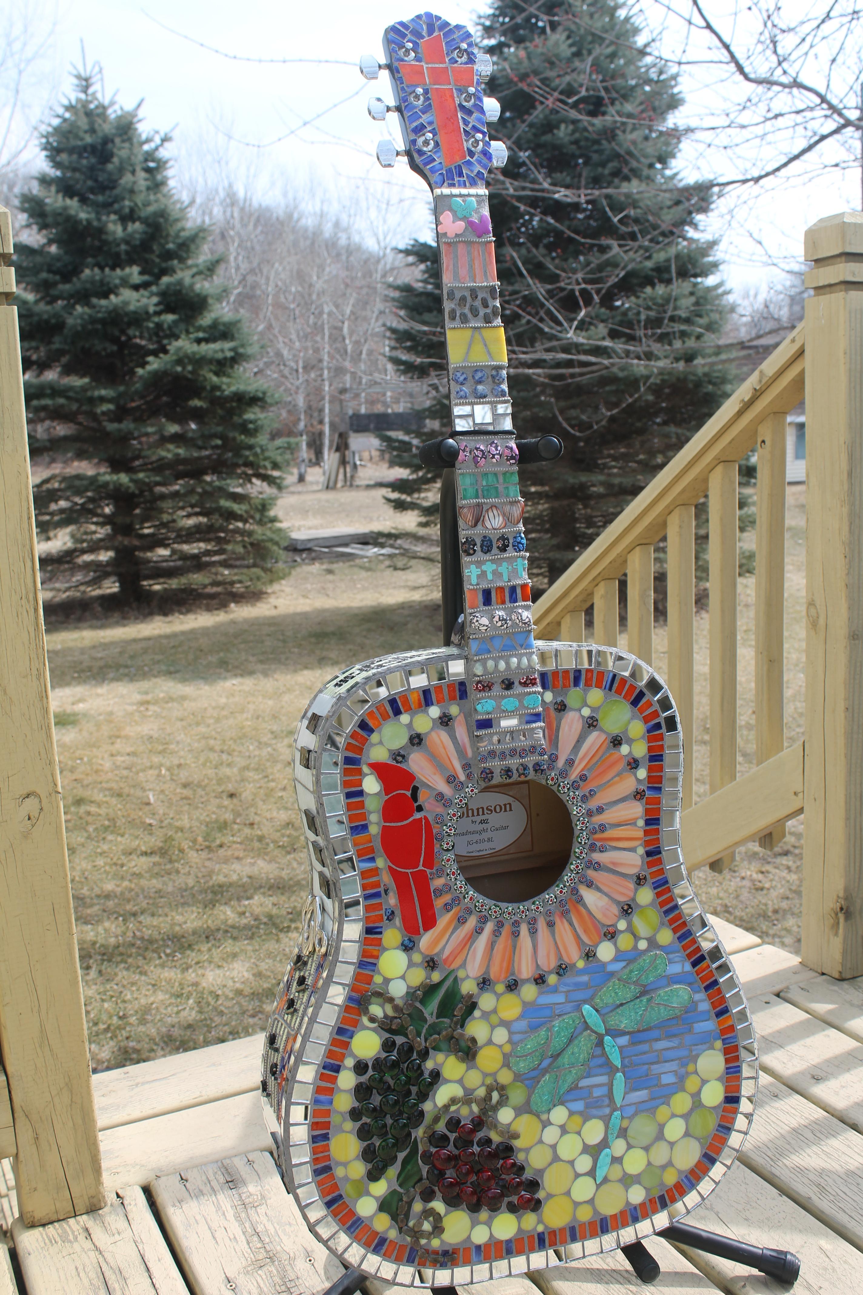 Mosaic Guitar - Original Design - Delphi Artist Gallery