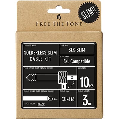 FREE THE TONE SLK-SLIM Solderless Cable Kit - Nickel | Deluxe Guitars
