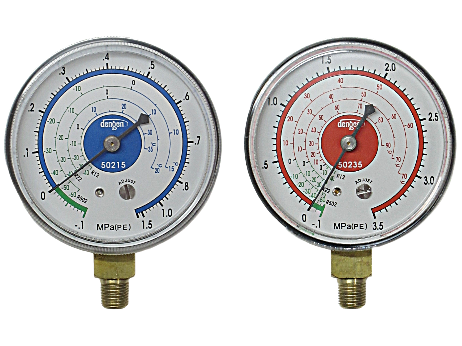 R-12・22・502用 マニホールド用ゲージ (高圧)(低圧) | デンゲン株式会社