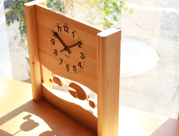 木の時計・KICORI【さかなの親子の時計】木の時計 プレゼント キコリ