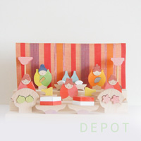 小黒三郎・ひな人形 KH422 【つぼみびな三段飾り（普通垂幕）】遊