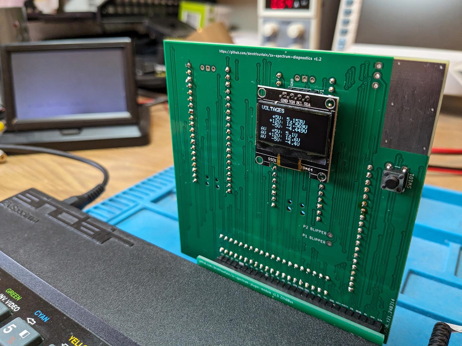 Derek Fountain : ZX Spectrum Diagnostics Board