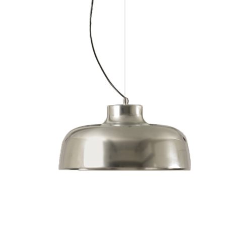 M68 Pendant Lamp, Polished aluminium, chrome-plated Santa & Cole