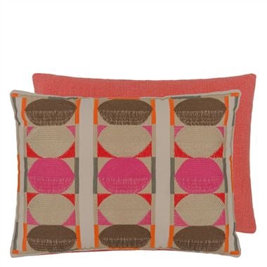 Kushime Fuchsia Cotton Decorative Pillow | Designers Guild US