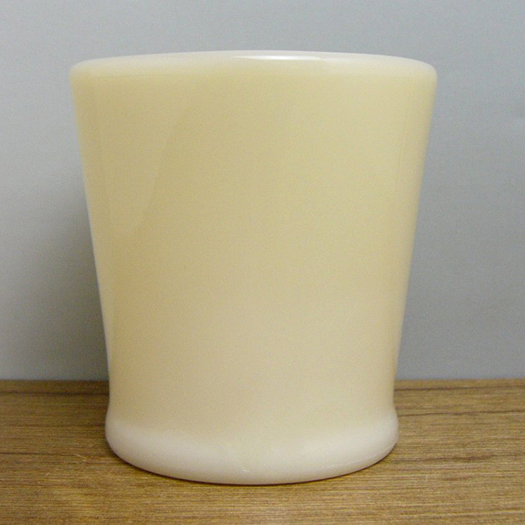 シール付】FireKing Dハンドルシェービング フラットボトム アイボリー