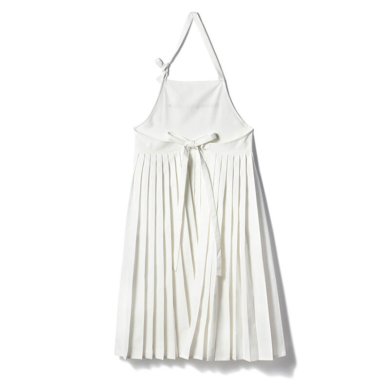 DEAN＆DELUCA×BEAMS COUTURE プリーツエプロンドレス ホワイト | DEAN