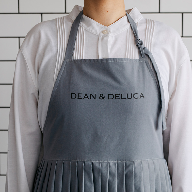 DEAN＆DELUCA×BEAMS COUTURE フレアのエプロンドレス チャコール