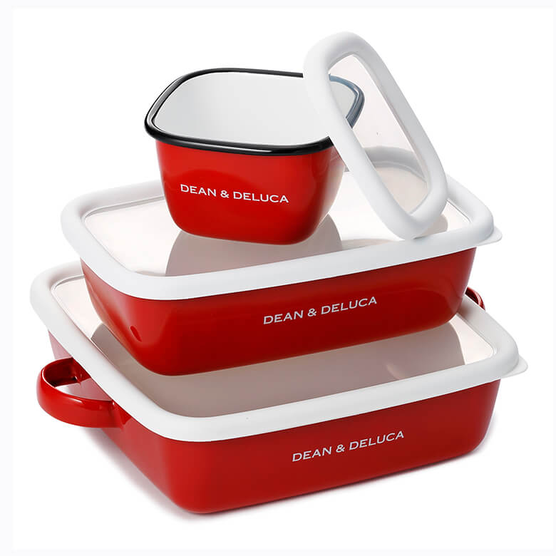 DEAN & DELUCA ホーローコンテナーコレクションレッド | DEAN & DELUCA
