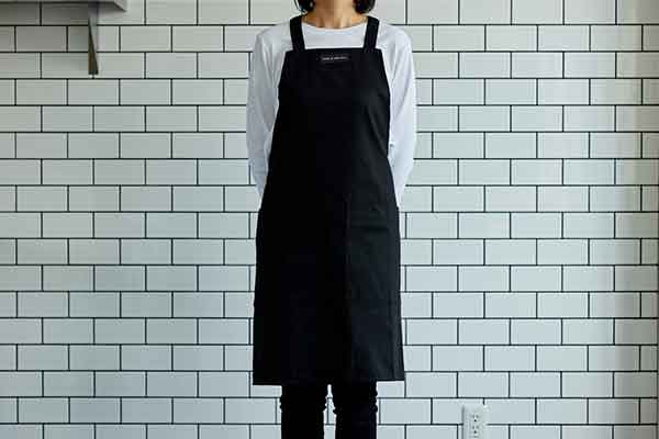 DEAN & DELUCA 黒 プリーツエプロン タグ付き DEAN & DELUCA 黒