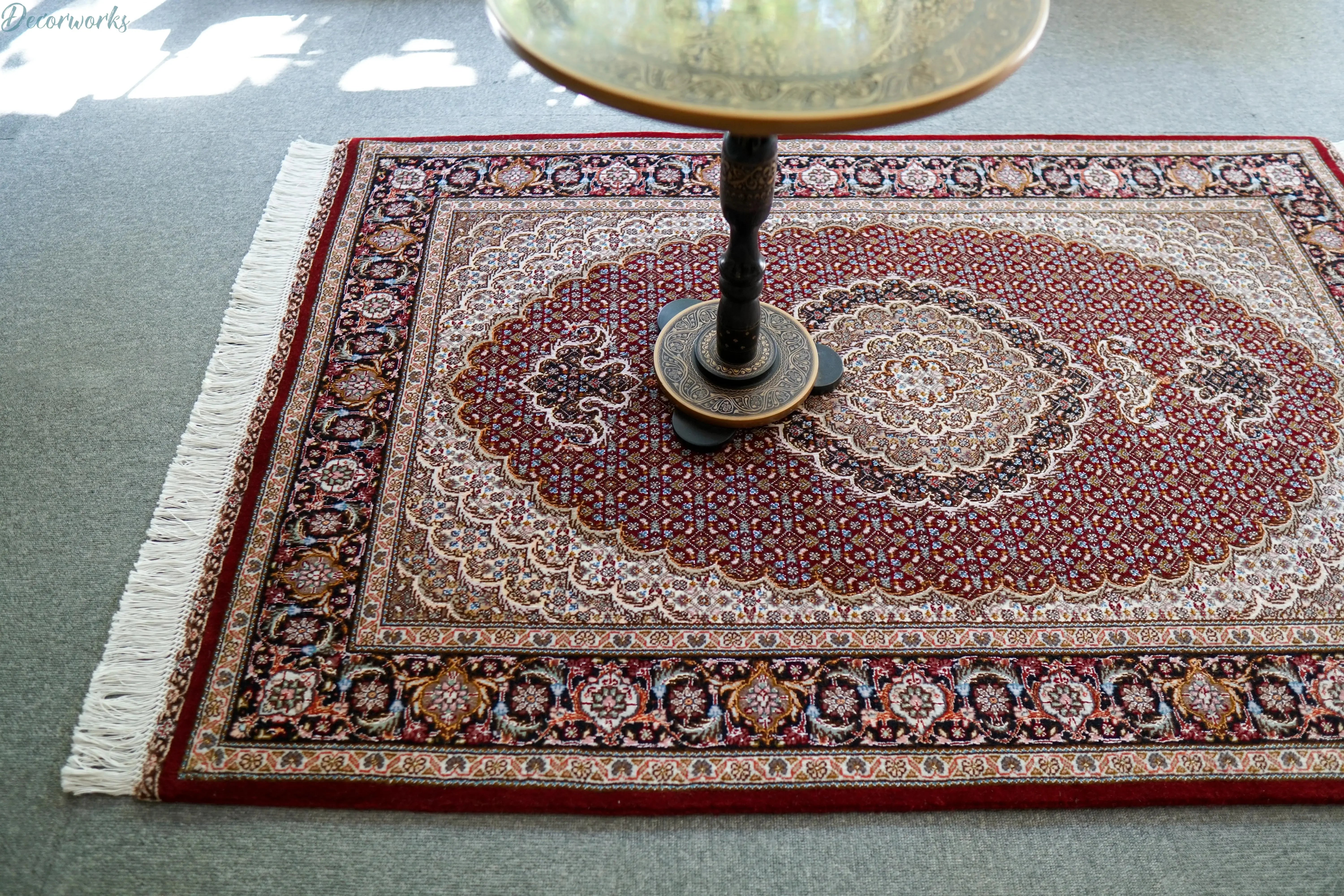 154×100cm 手織り ペルシャ絨毯 タブリーズ産 50RAJ - Decorworks