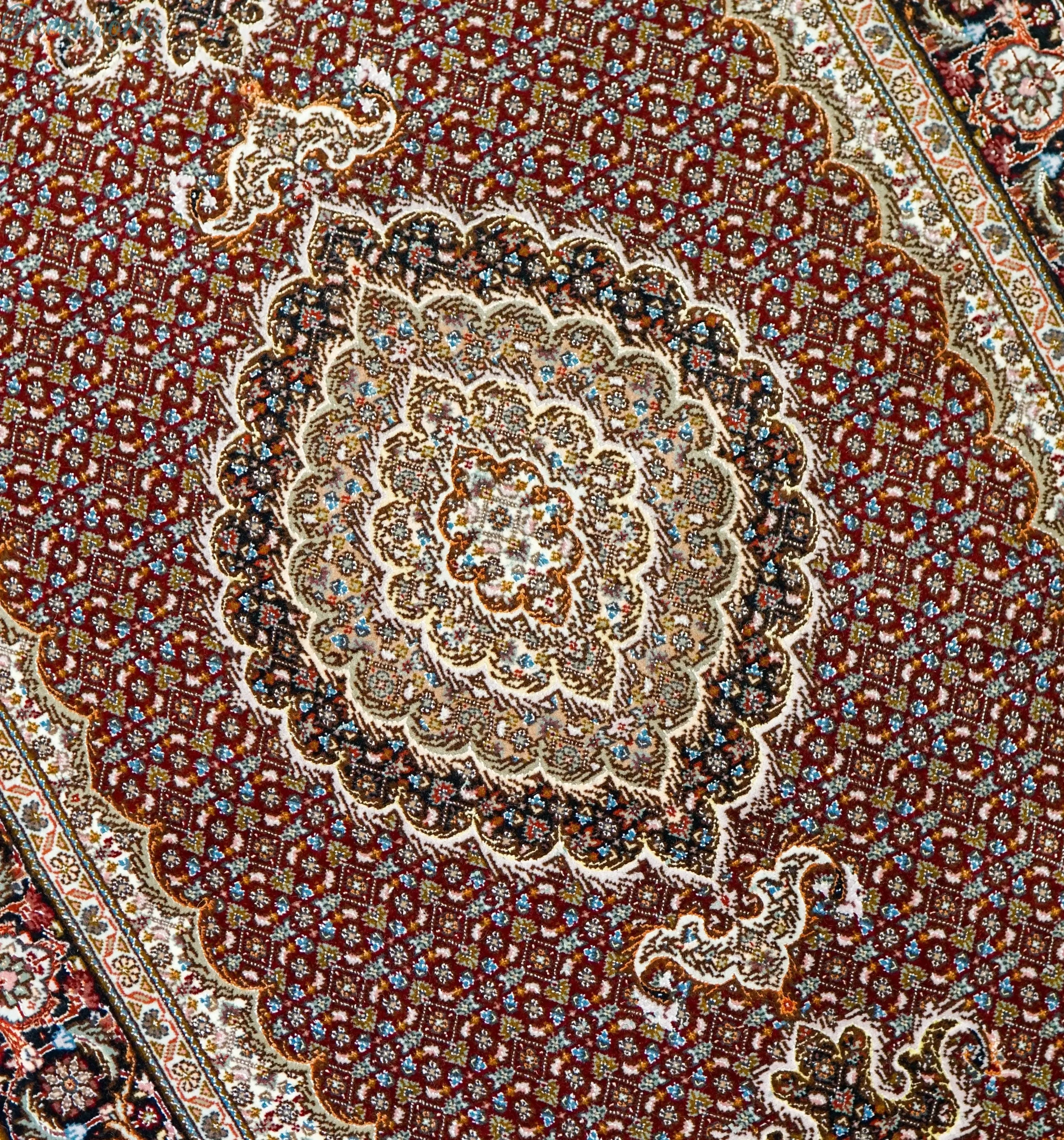 154×100cm 手織り ペルシャ絨毯 タブリーズ産 50RAJ - Decorworks