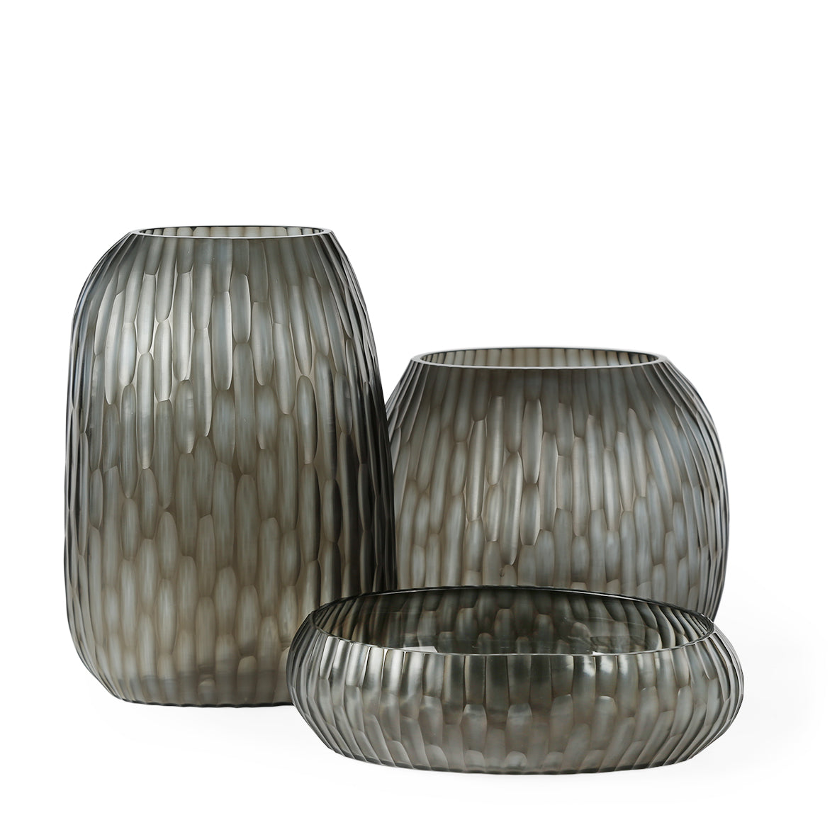 GUAXS Clemente Tall Vase Indigo & Smokegrey - Decor House