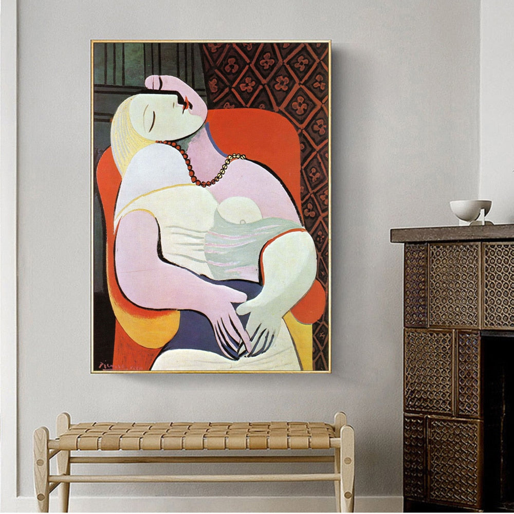 The Dream By Pablo Picasso | Decor Lane | Canvas Print Art, Wall