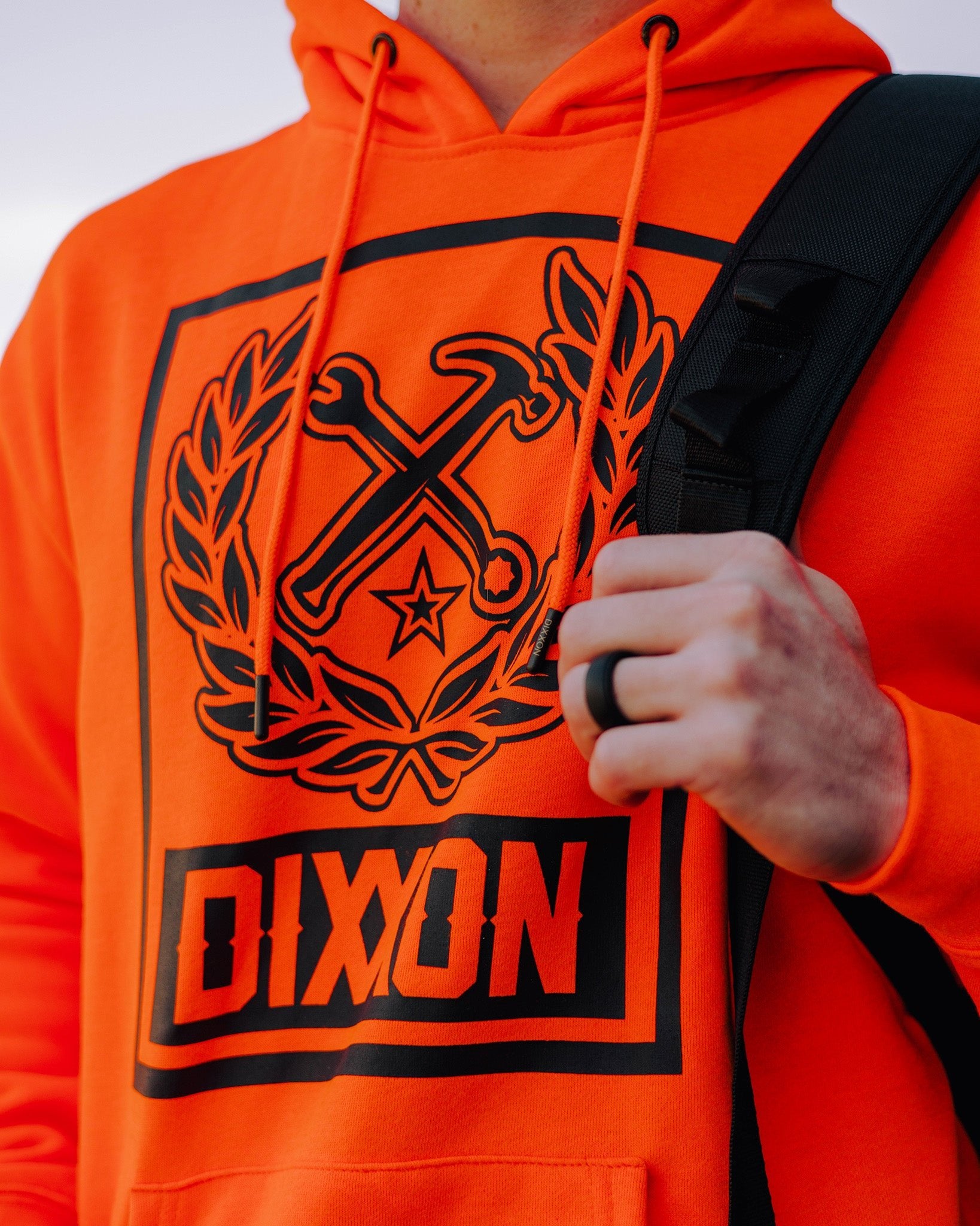 Dixxon Black Box Crest Hoodie - Safety Orange | Shop Now