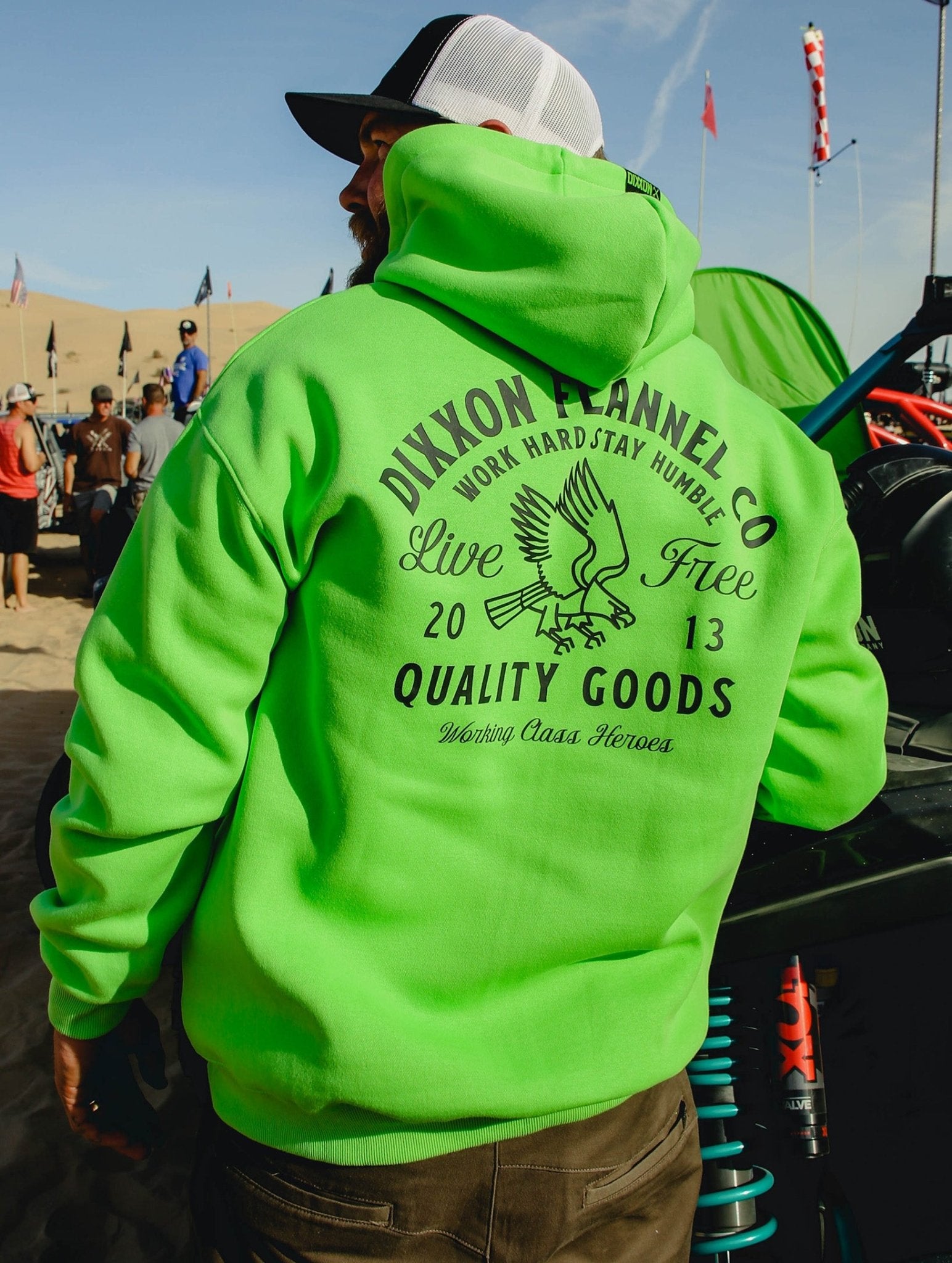 Dixxon Black Quality Goods Hoodie - Safety Green | Shop Now