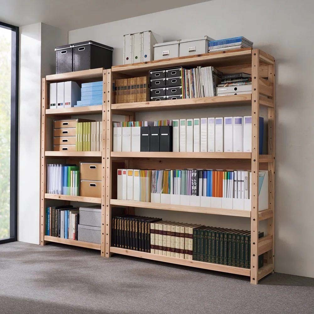 dショッピング |日田杉 天然木頑丈ラック ハイタイプ 幅90cm