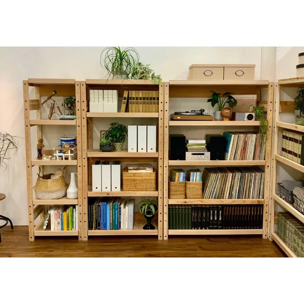 日田杉 天然木頑丈ラック ハイタイプ 幅90cm ディノスANAmall店