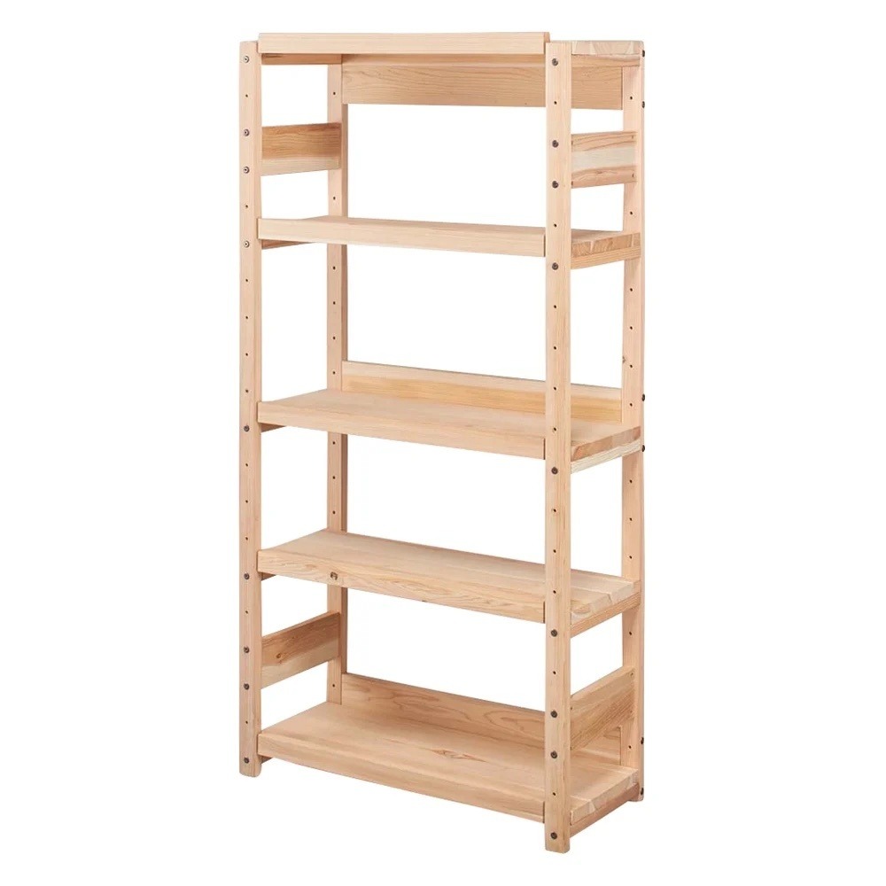 dショッピング |日田杉 天然木頑丈ラック ハイタイプ 幅90cm